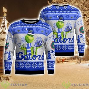 Florida Gators Grinch Snowflake Pattern Ugly Sweater Christmas Product Photo 1