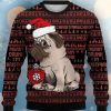 Fun And Creative Christmas Bulldog Crew Neck Christmas Ugly Sweater Product Photo 1