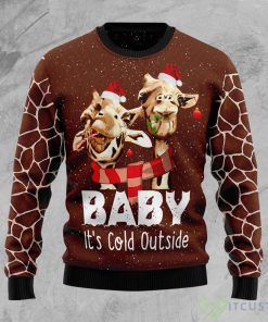 Funny Giraffe Ugly Christmas Sweater Product Photo 1