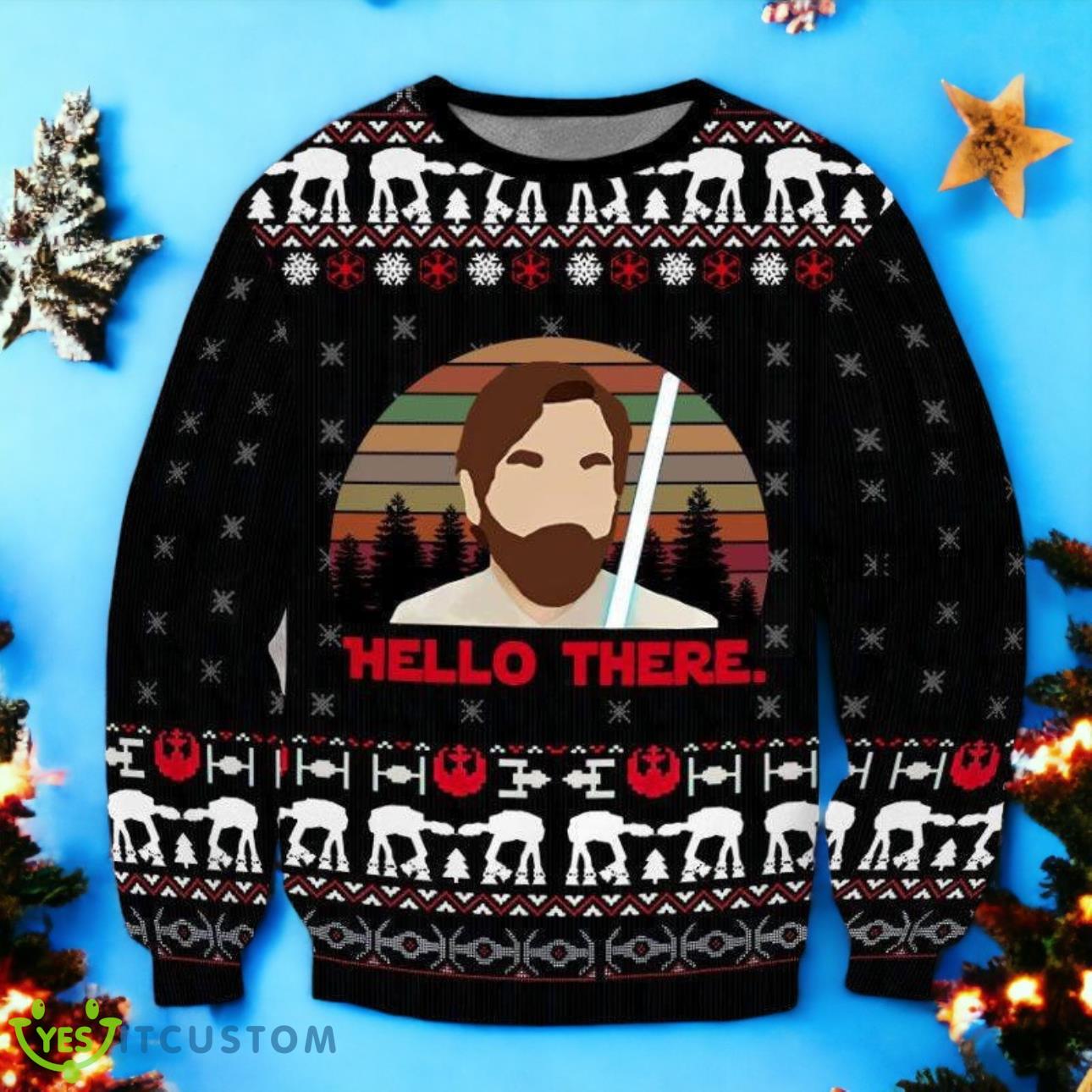 Funny Hello There Ugly Christmas 3D Sweater 3 Funny Hello There Ugly Christmas 3D Sweater Product Photo 1
