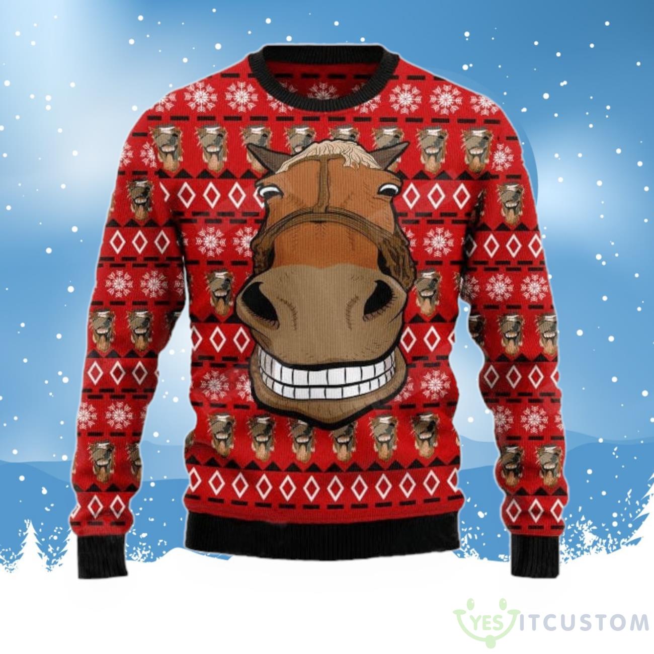 Funny Horse Ugly Christmas Sweater For Men & Women 3 Funny Horse Ugly Christmas Sweater For Men & Women Product Photo 1