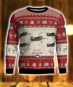 G-21 Goose G21 Aircraft Red Ugly Christmas Sweater Christmas Gift Veteran USA Air Force 3D Sweater Product Photo 2