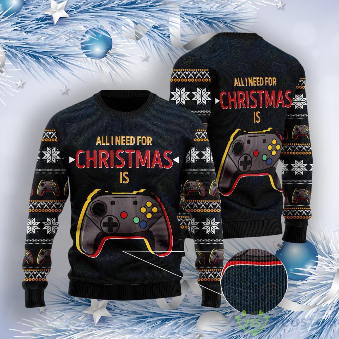 Games All I Need Ugly Christmas Sweater 3 Games All I Need Ugly Christmas Sweater Product Photo 3