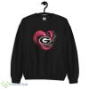Georgia Bulldogs Tornado Heart T Shirt, Christmas Sweatshirt - 18000 Unisex Heavy Blend Crewneck Sweatshirt