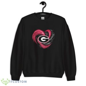Georgia Bulldogs Tornado Heart T Shirt, Christmas Sweatshirt - 18000 Unisex Heavy Blend Crewneck Sweatshirt