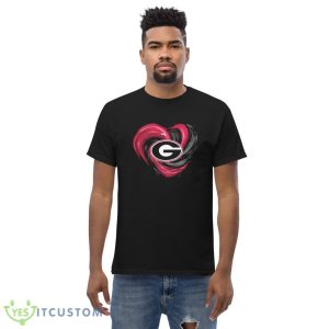 Georgia Bulldogs Tornado Heart T Shirt, Christmas Sweatshirt - Men’s Classic Tee Gildan 5000