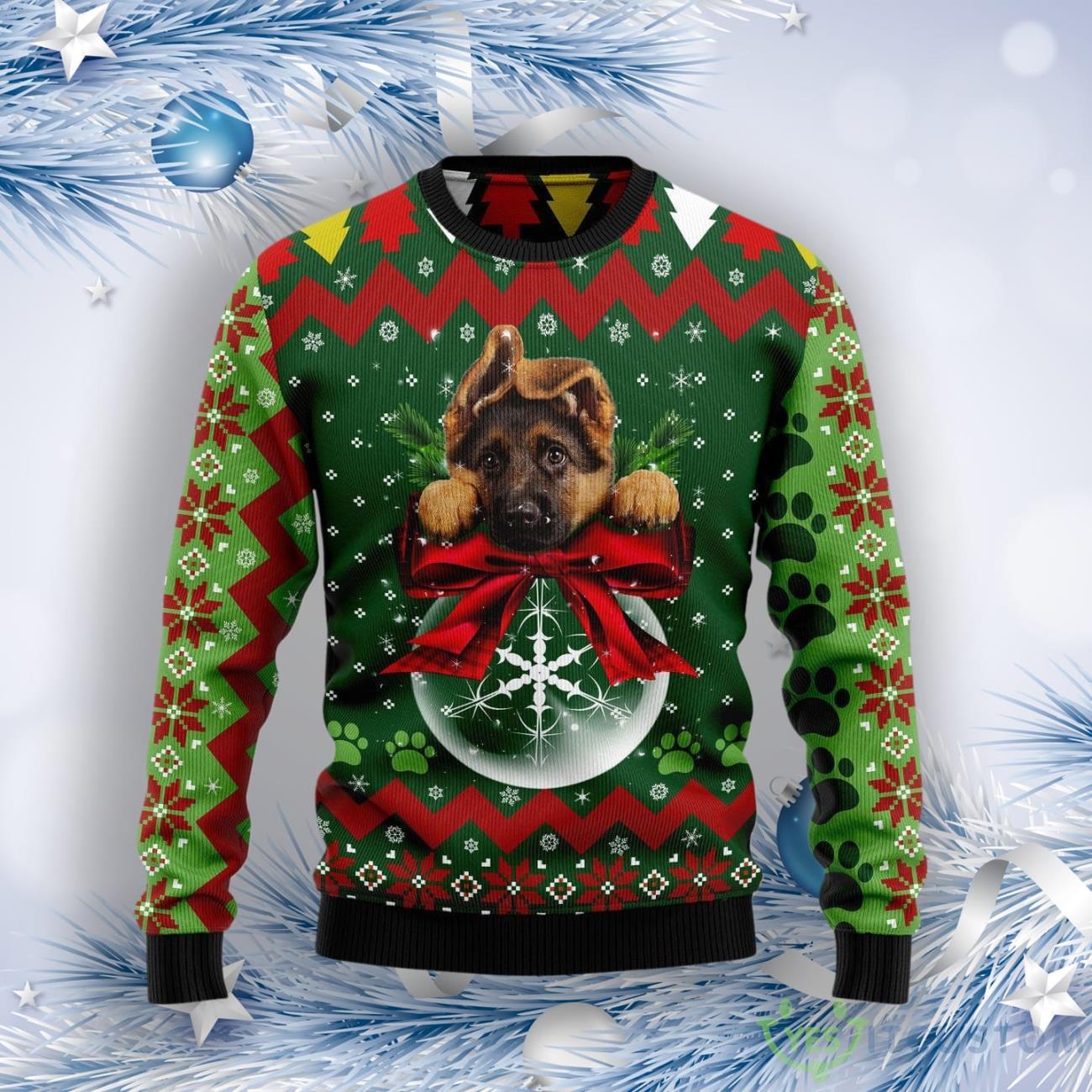 German Shepherd Christmas Ugly Christmas Sweater 7 German Shepherd Christmas Ugly Christmas Sweater Product Photo 1