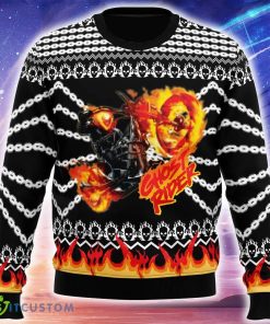 Ghost Rider Knitted Christmas Sweater Gift For Men And Women - Ghost Rider Ugly Christmas Sweater_1