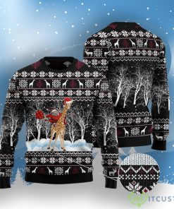 Giraffe And Santa Ugly Christmas Sweater 4 Giraffe And Santa Ugly Christmas Sweater Product Photo 2