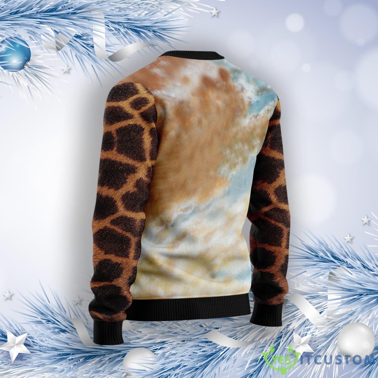 Giraffe Butterfly Ugly Christmas Sweater 8 Giraffe Butterfly Ugly Christmas Sweater Product Photo 2