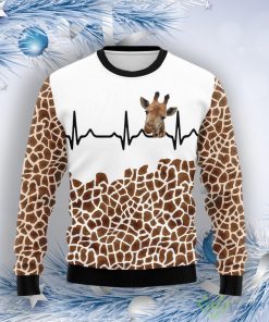 Giraffe Heart Ugly Christmas Sweater Product Photo 1
