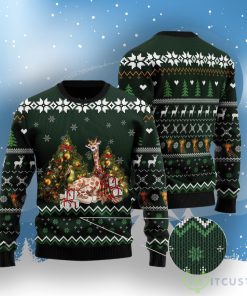 Giraffe Holiday Ugly Christmas Sweater Product Photo 3