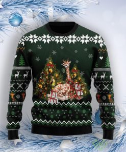 Giraffe Holiday Ugly Christmas Sweater Product Photo 1