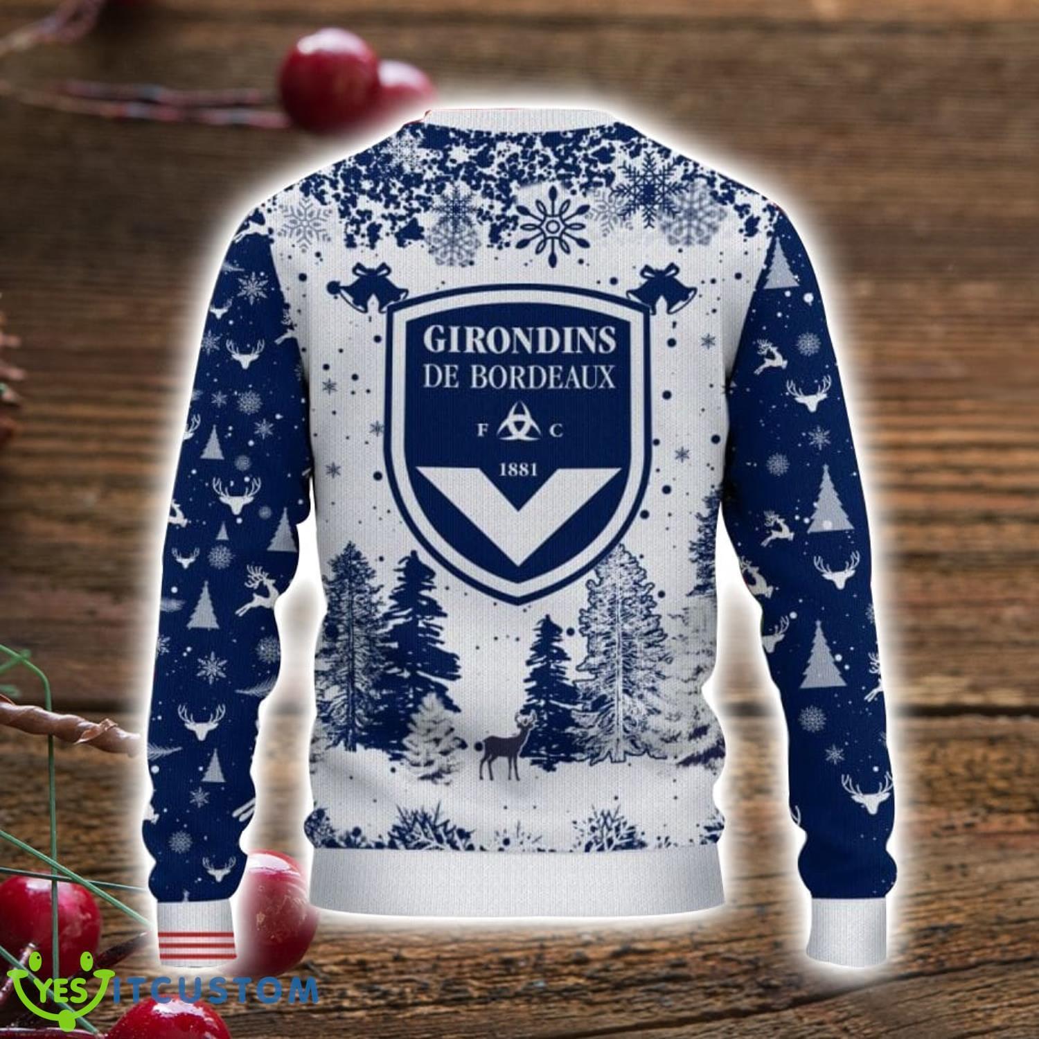 Girondins de Bordeaux 3D Sweater Pine Trees Pattern Ugly Christmas Sweater For Big Fans 3 Girondins de Bordeaux 3D Sweater Pine Trees Pattern Ugly Christmas Sweater For Big Fans Product Photo 3