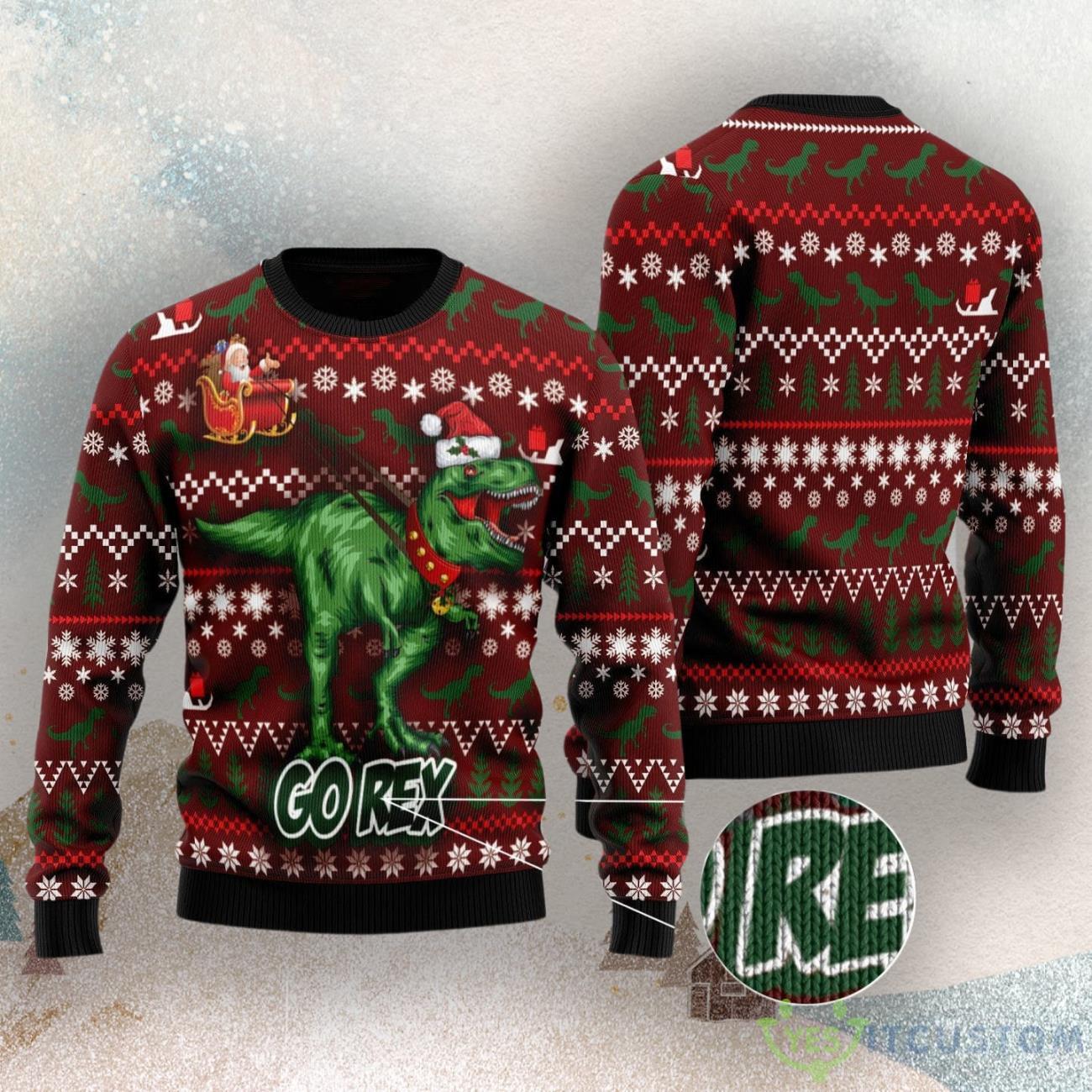 Go Rex Ugly Christmas Sweater 3 Go Rex Ugly Christmas Sweater Product Photo 1