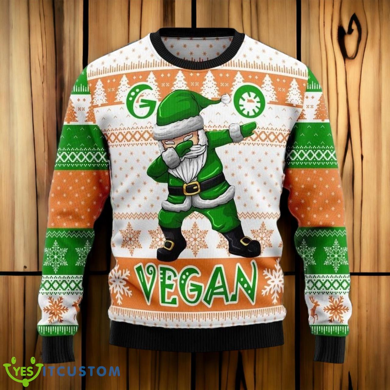 Go Vegan Ugly Christmas Sweater 3 Go Vegan Ugly Christmas Sweater Product Photo 1