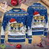 Golden Ford Logo Santa Hat Car Truck And Motorcycle Ugly Christmas 3D Sweater - Golden Ford Logo Santa Hat Car Truck And Motorcycle Ugly Christmas 3D Sweater