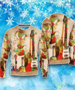 Guitar Abstract Guitar Colorful Ugly Christmas Sweater Product Photo 1