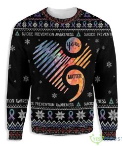 Heart Suicide Prevention Awareness Ugly Christmas Sweater For Everyone Product Photo 1