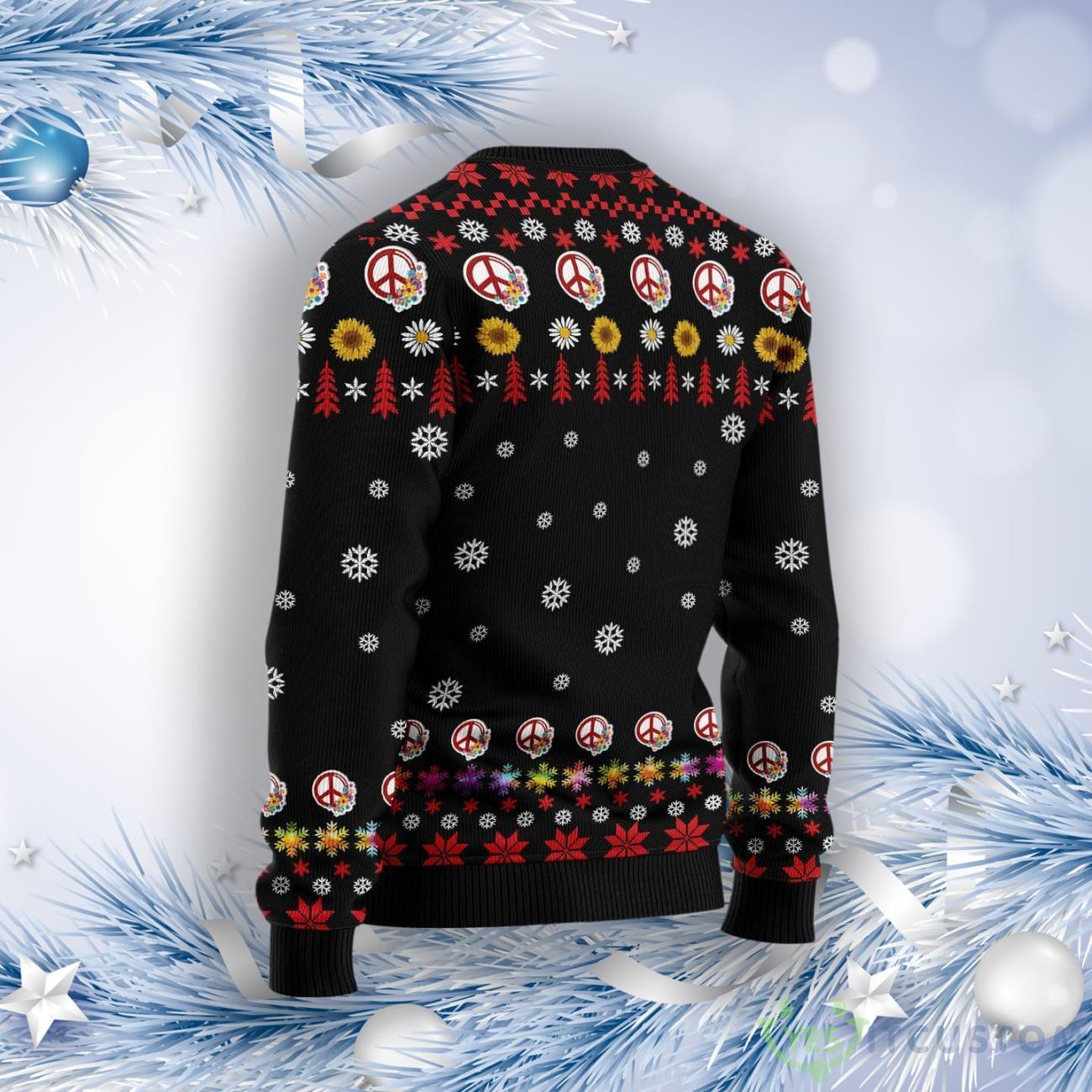 Hippie Tree Xmas Ugly Christmas Sweater 3 Hippie Tree Xmas Ugly Christmas Sweater Product Photo 3