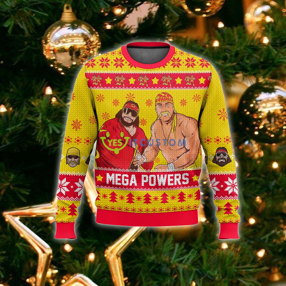 Hogan Macho Man Mega Powers Ugly Christmas Sweater Gift Men And Women 6 Hogan Macho Man Mega Powers Ugly Christmas Sweater Gift Men And Women - Hogan Macho Man Mega Powers Ugly Christmas Sweater For Men And Women Photo 2