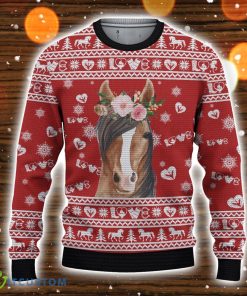 Horse Flowers Ugly Sweaters 3D All Over Printed 3D Christmas Sweater Christmas Gift Product Photo 1
