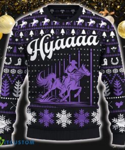 Hyaaaa Pole Bending Funny Ugly Xmas New Gift Holidays - Hyaaaa Pole Bending Ugly Christmas Sweater_ 1