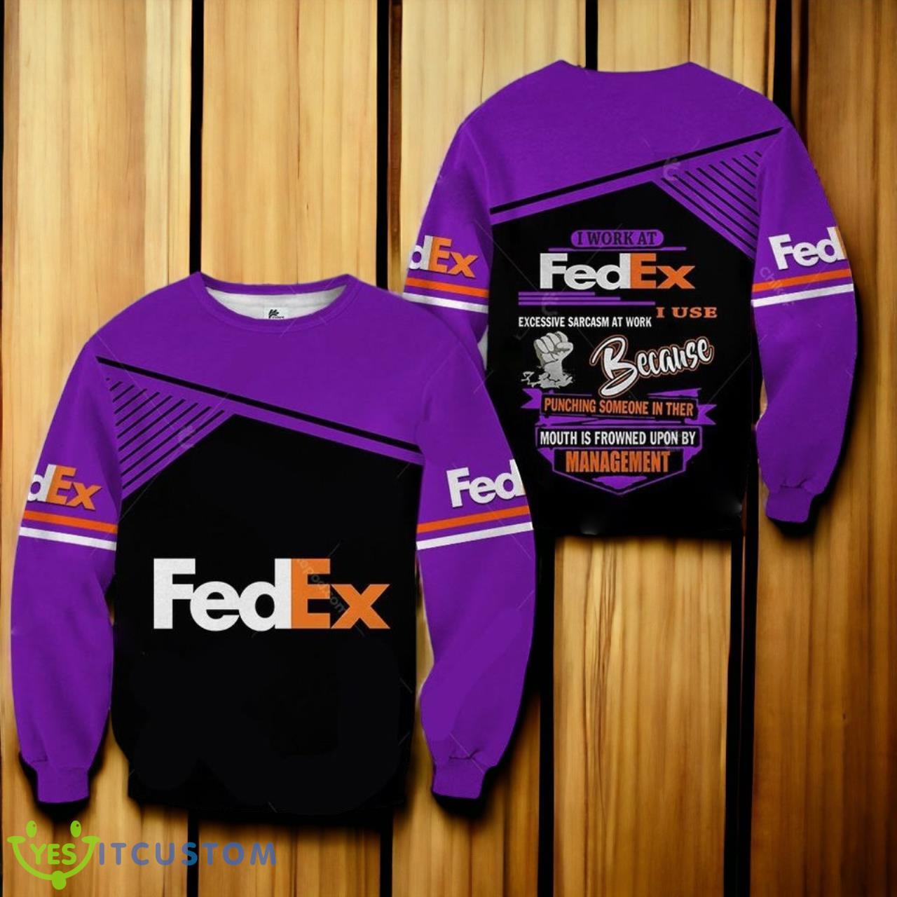 I At Work FedEx Express Christmas 3D Sweater 3 I At Work FedEx Express Christmas 3D Sweater Product Photo 1