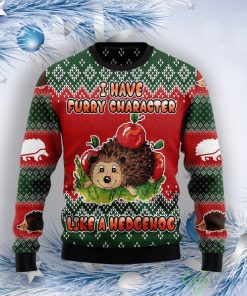 I Have A Furry Character Like A Hedgehog Ugly Christmas Sweater Product Photo 1