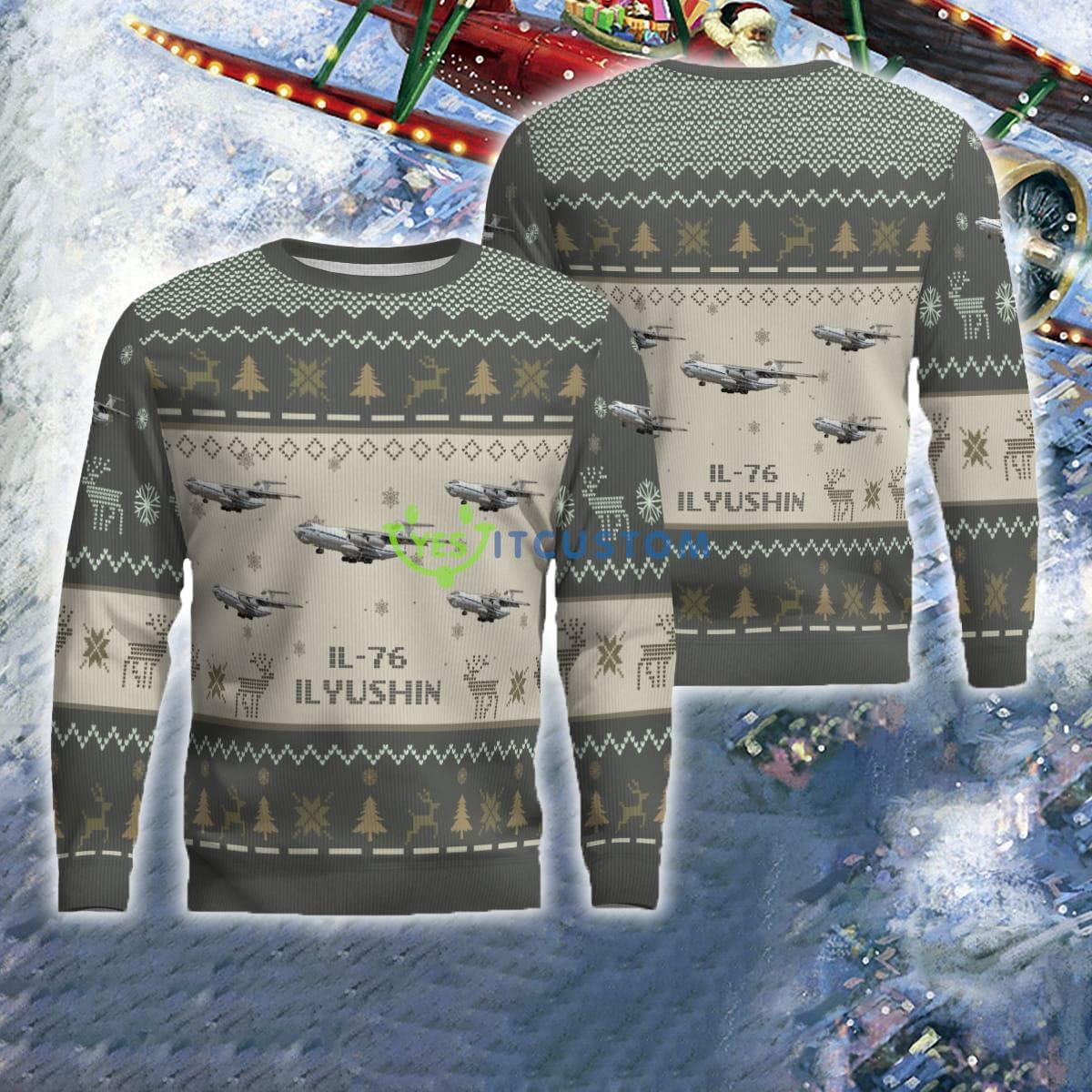 Ilyushin IL-76 IL76 Aircraft Ugly Christmas 3D Sweater For Air Force 5 Ilyushin IL-76 IL76 Aircraft Ugly Christmas 3D Sweater For Air Force - Ilyushin IL-76 IL76 Aircraft Ugly Christmas Sweater For Men And Women Photo 1