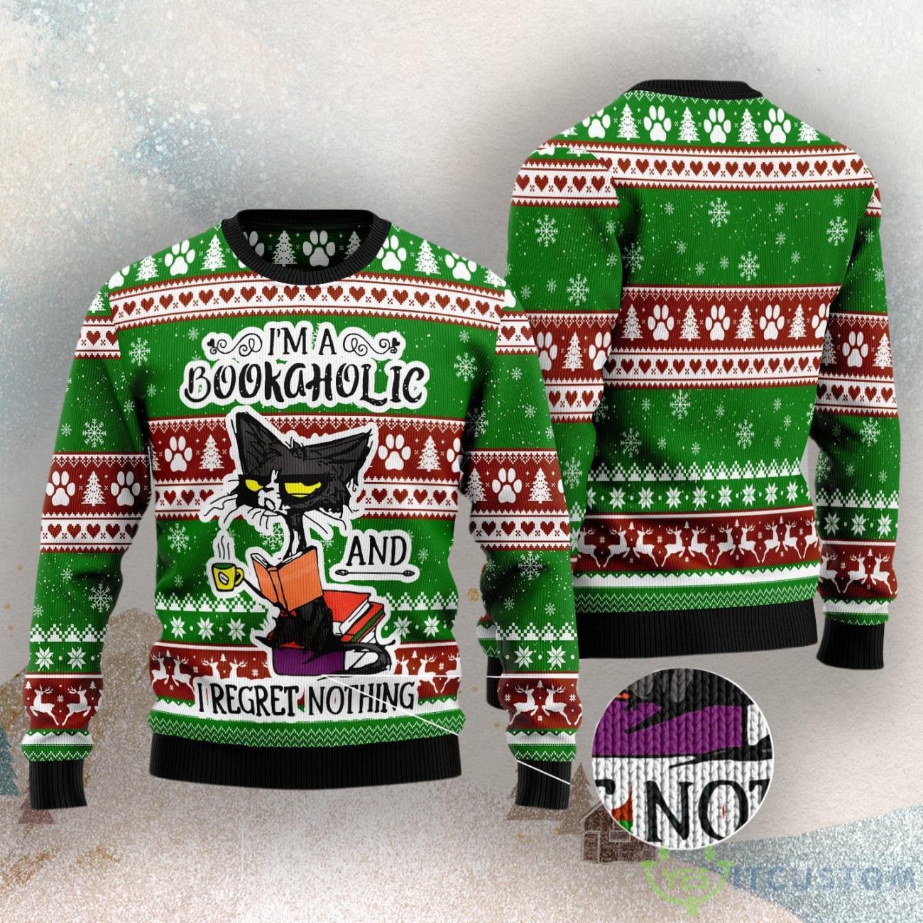 I‘M A Bookaholic Ugly Christmas Sweater 3 I‘M A Bookaholic Ugly Christmas Sweater Product Photo 1