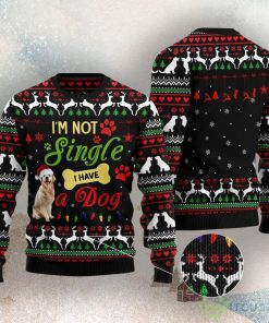 I'M Not Single I Have A Golden Retriever Ugly Christmas Sweater Product Photo 3