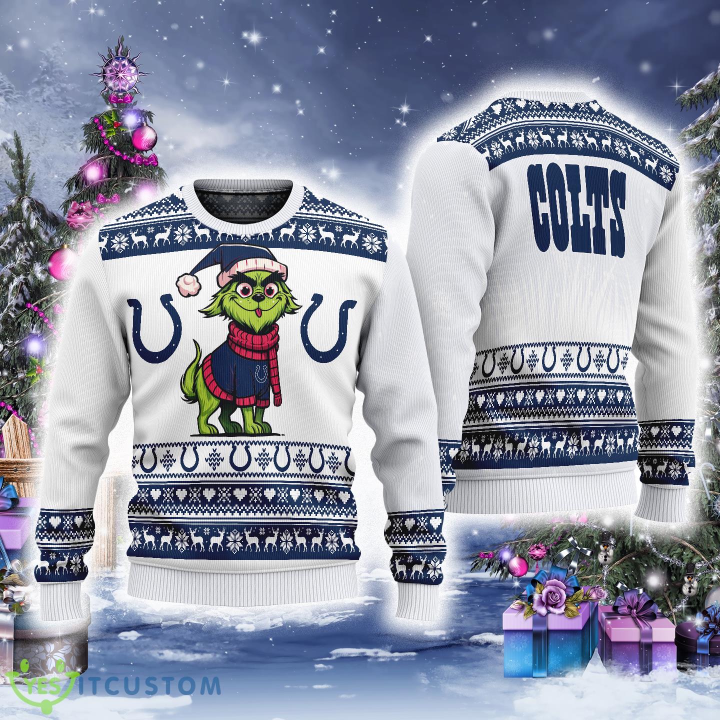 Indianapolis Colts Dog Custome Grinch Ugly 3D Sweater Textile For Christmas 3 Indianapolis Colts Dog Custome Grinch Ugly 3D Sweater Textile For Christmas - Indianapolis Colts Dog Custome Grinch Ugly 3D Sweater Textile For Christmas