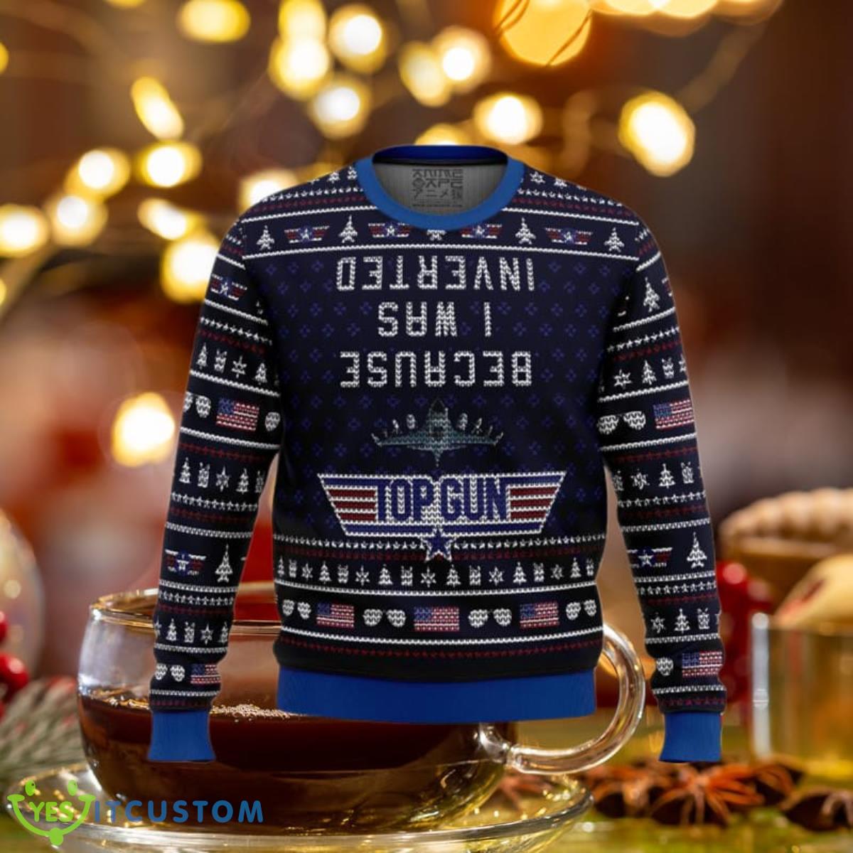 Inverted Top Gun Ugly Christmas Sweaters Special Gift 3 Inverted Top Gun Ugly Christmas Sweaters Special Gift Product Photo 1
