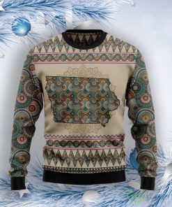 Iowa Mandala Ugly Christmas Sweater Product Photo 1