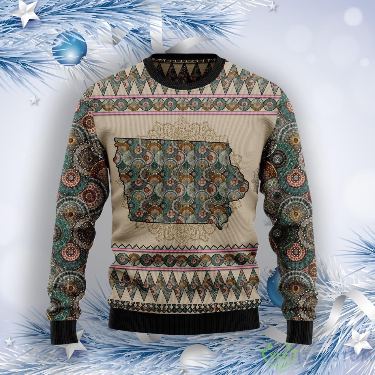 Iowa Mandala Ugly Christmas Sweater 7 Iowa Mandala Ugly Christmas Sweater Product Photo 1
