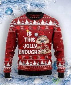 Is This Jolly Enough Sloth Ugly Christmas Sweater Product Photo 1