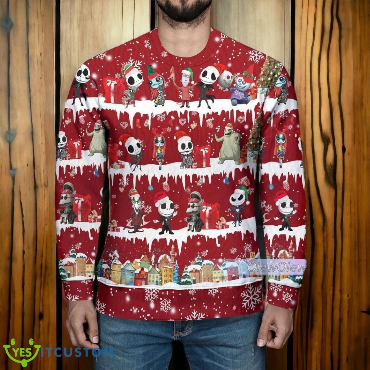 Jack Skellington Ugly Sweater, Nightmare Before Christmas Sweater 3 Jack Skellington Ugly Sweater, Nightmare Before Christmas Sweater Product Photo 1