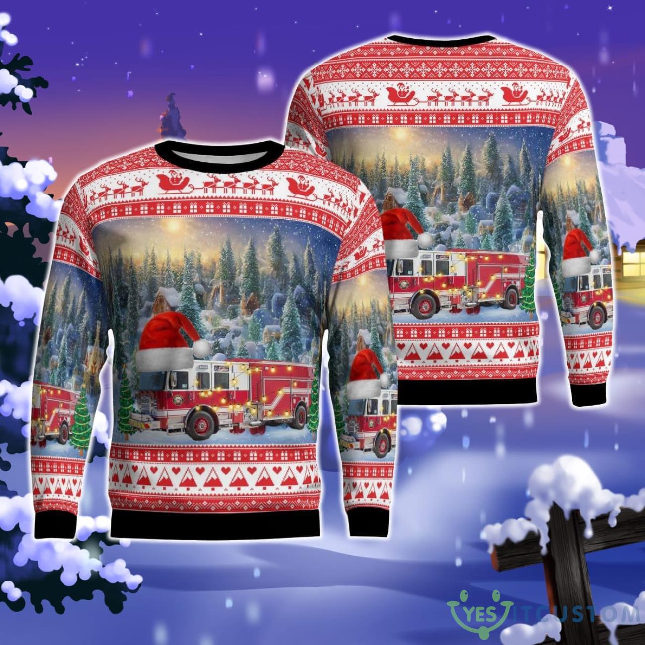 Jackson Hole, Wyoming, Jackson Hole FireEMS Christmas Ugly Sweater 3 Jackson Hole, Wyoming, Jackson Hole FireEMS Christmas Ugly Sweater Product Photo 1