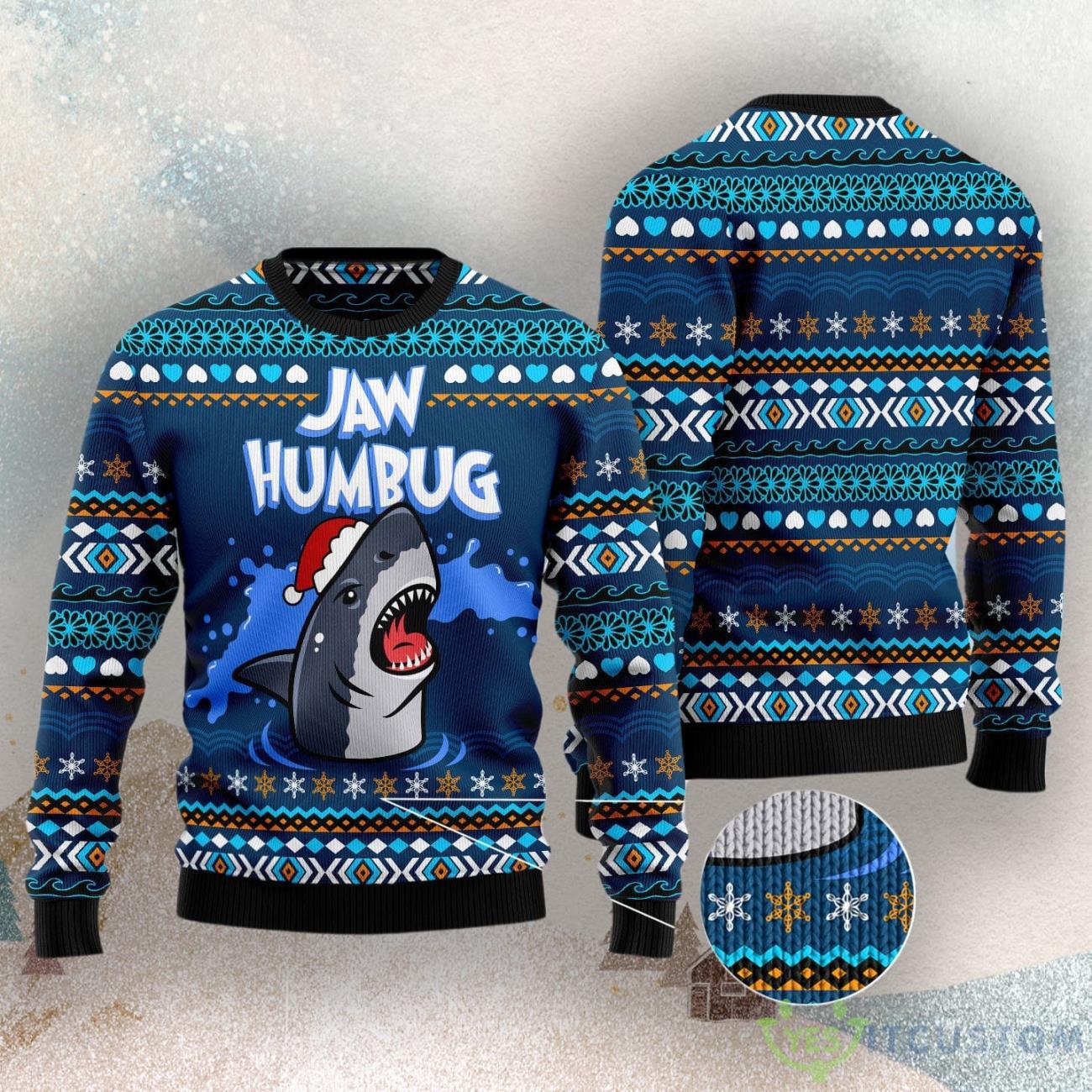 Jaw Humbug Ugly Christmas Sweater 3 Jaw Humbug Ugly Christmas Sweater Product Photo 3