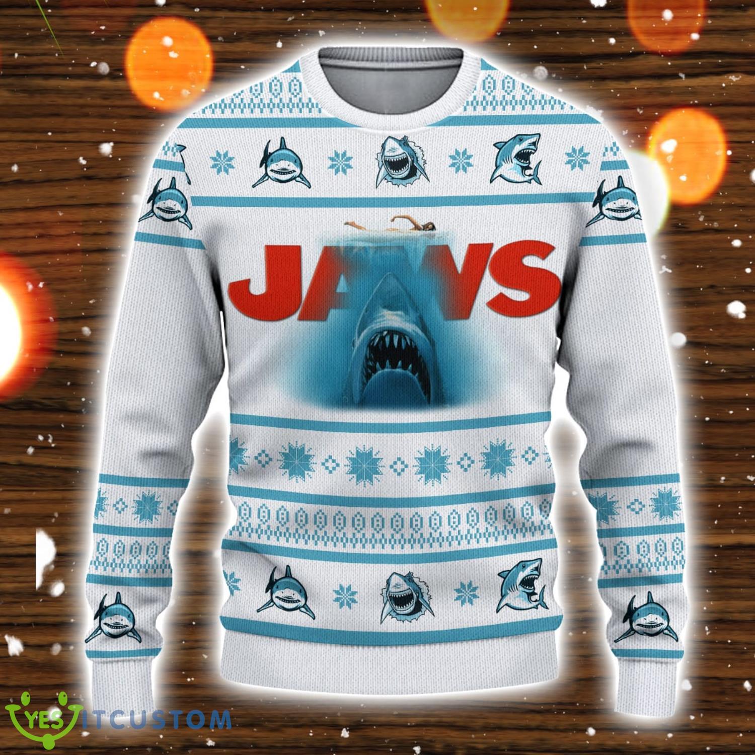 Jaws Ugly Sweaters 3D All Over Printed 3D Christmas Sweater Christmas Gift 6 Jaws Ugly Sweaters 3D All Over Printed 3D Christmas Sweater Christmas Gift Product Photo 2