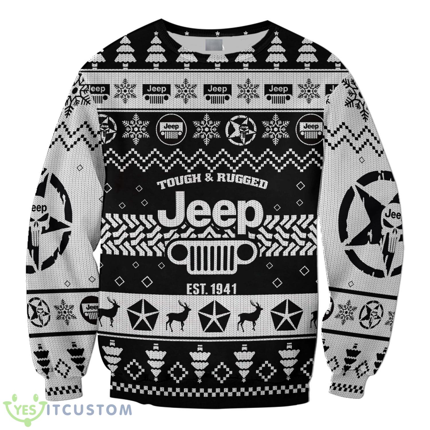 Jeep Christmas sweater 3D All Over Printed 3D Christmas Sweater Christmas Gift 6 Jeep Christmas sweater 3D All Over Printed 3D Christmas Sweater Christmas Gift Product Photo 2