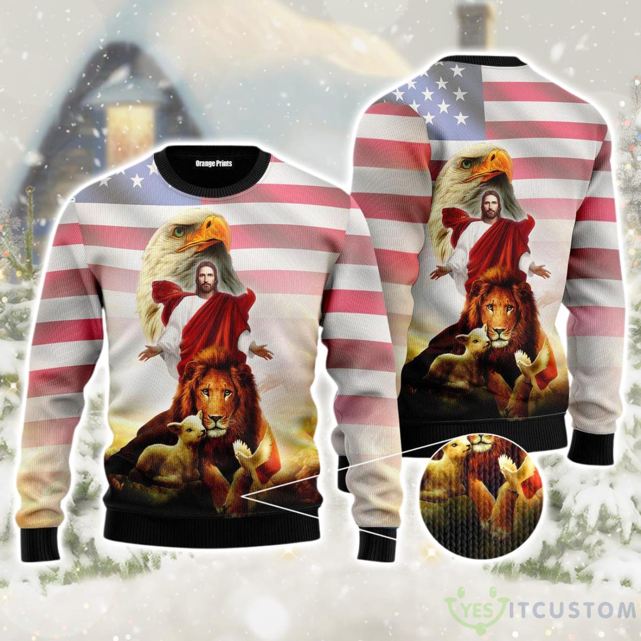 Jesus Christmas Unisex Ugly Sweater 3 Jesus Christmas Unisex Ugly Sweater Product Photo 1