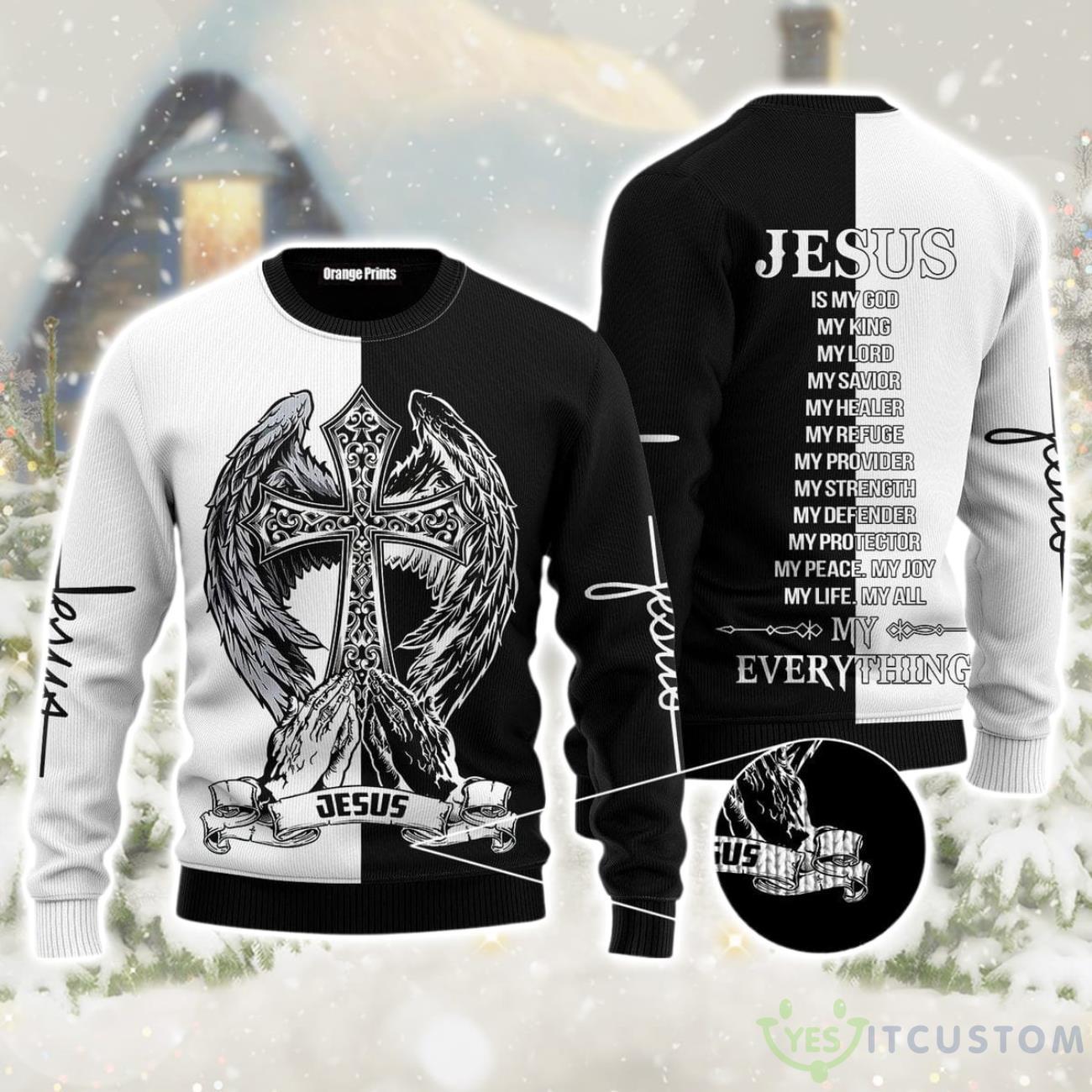 Jesus Easter Christmas Unisex Ugly Sweater 3 Jesus Easter Christmas Unisex Ugly Sweater Product Photo 1