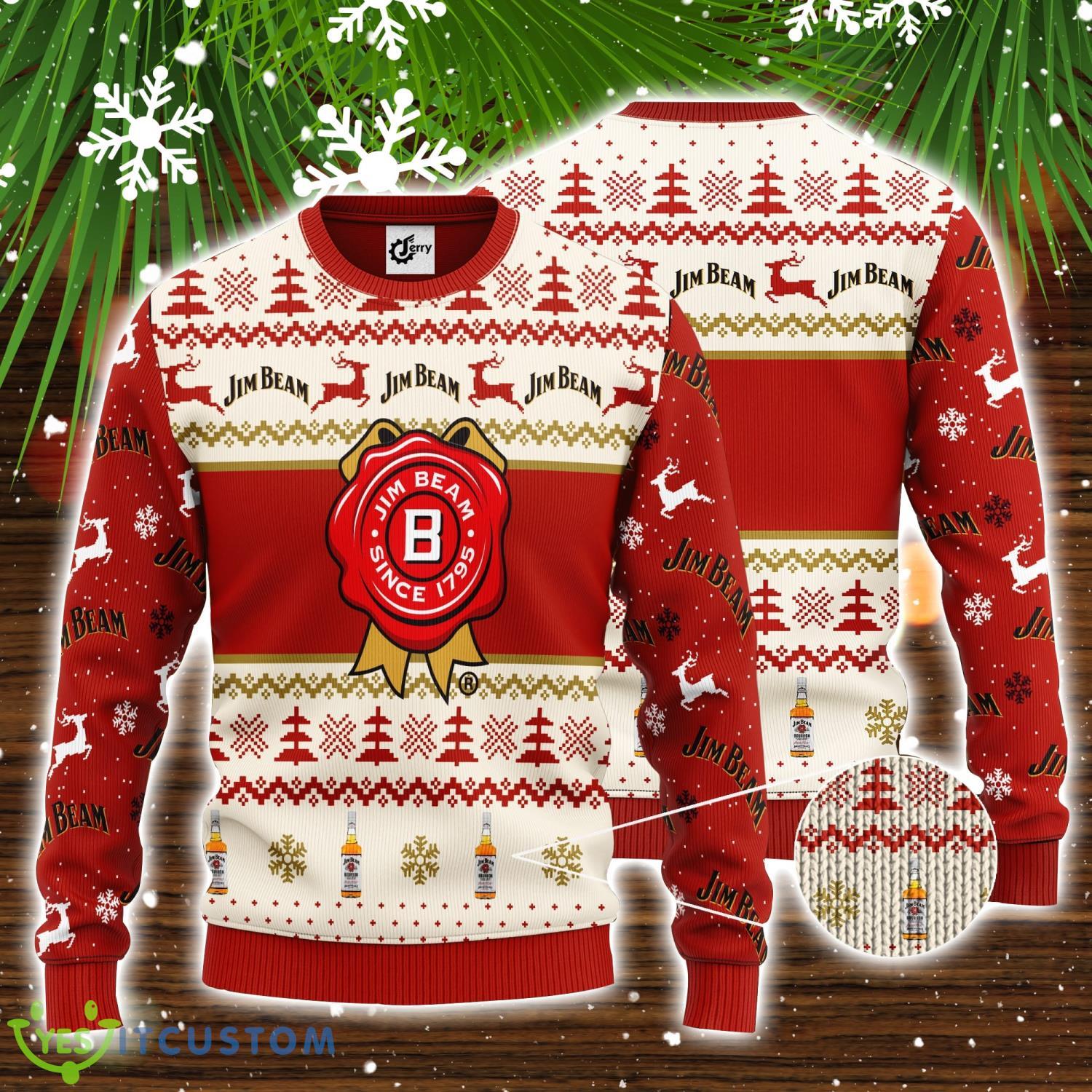 Jim Beam Christmas Gift 3D Ugly Christmas Sweater Unisex Sweater Christmas Gift 3 Jim Beam Christmas Gift 3D Ugly Christmas Sweater Unisex Sweater Christmas Gift Product Photo 1