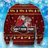 Jurassic Park Santa Claus Riding A Dinosaur Ugly Sweater For Men And Women Product Photo 1