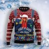 Just A Guy Who Loves Christmas And Chickens Ugly Christmas Sweater Product Photo 1