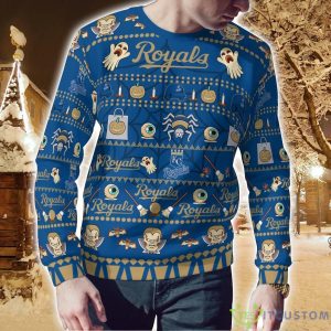Kansas City Royals Pumpkin Halloween Spooky Ghost Pattern Funny 3D Sweater Men And Women Gift 3 Kansas City Royals Pumpkin Halloween Spooky Ghost Pattern Funny 3D Sweater Men And Women Gift Product Photo 2