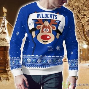 Kentucky Wildcats Cute Reindeer Ugly Christmas Sweater Christmas Party Gift Product Photo 2