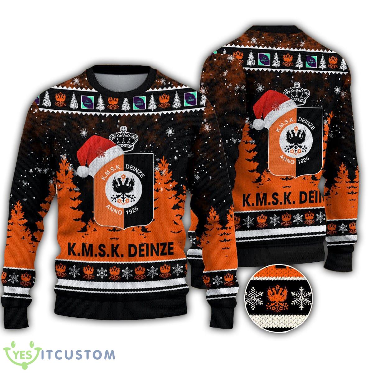 KMSK Deinze Logo Santa Hat Forest Snow Ugly Christmas Sweater Gift 3 KMSK Deinze Logo Santa Hat Forest Snow Ugly Christmas Sweater Gift - KMSK Deinze Logo Santa Hat Forest Snow Ugly Christmas Sweater Gift